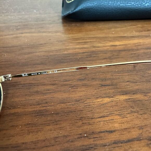 Ray-Ban Round Metal Sunglasses Purple Lenses Gold Frame - Picture 4 of 6